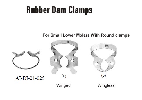 FOR SMALL LOWER MOLARS WITH ROUND CLAMPS